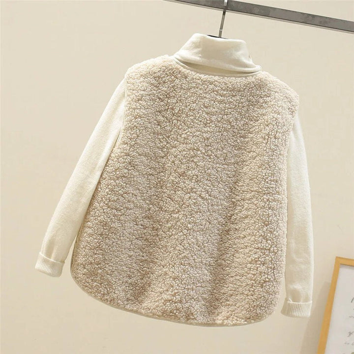 Ava | Dames Gewatteerde Teddy Vest Met Knoopsluiting