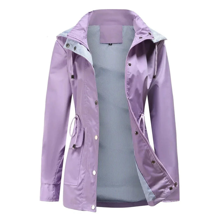 Fleur | Dames Waterdichte Trenchcoat Met Capuchon En Trekkoord