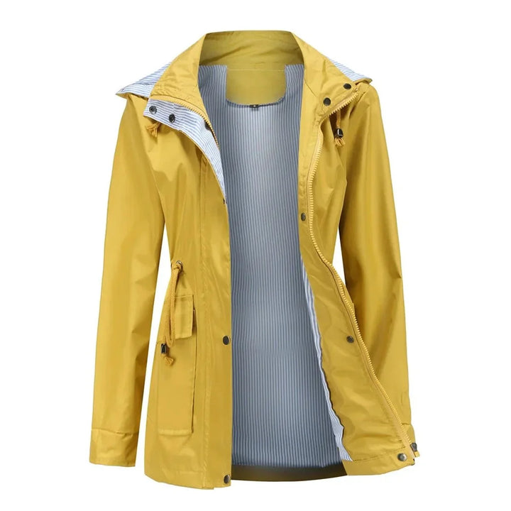 Fleur | Dames Waterdichte Trenchcoat Met Capuchon En Trekkoord