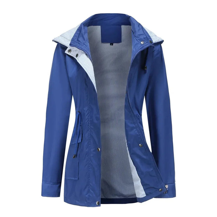 Fleur | Dames Waterdichte Trenchcoat Met Capuchon En Trekkoord