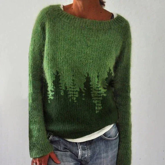 Freya | Dames Gebreide Kersttrui Met Nordisch Patroon
