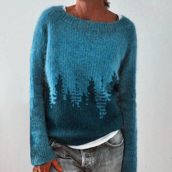 Freya | Dames Gebreide Kersttrui Met Nordisch Patroon