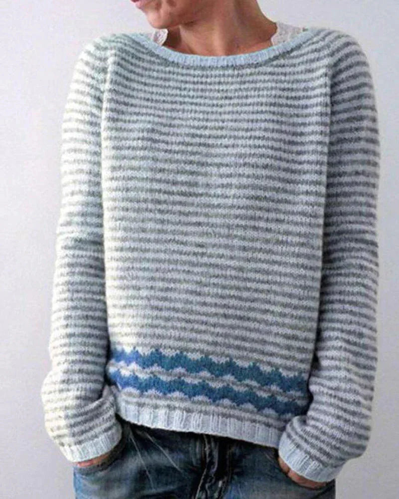 Freya | Dames Gebreide Kersttrui Met Nordisch Patroon