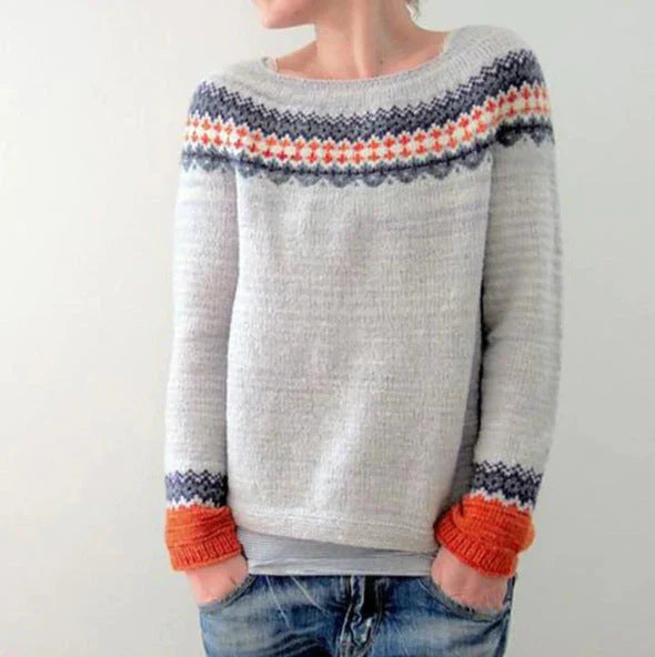 Freya | Dames Gebreide Kersttrui Met Nordisch Patroon