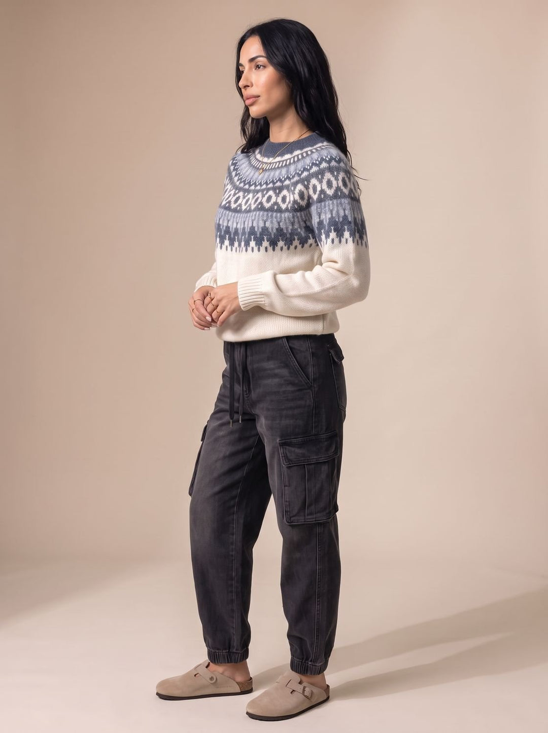 Freya | Dames Gebreide Kersttrui Met Ronde Hals