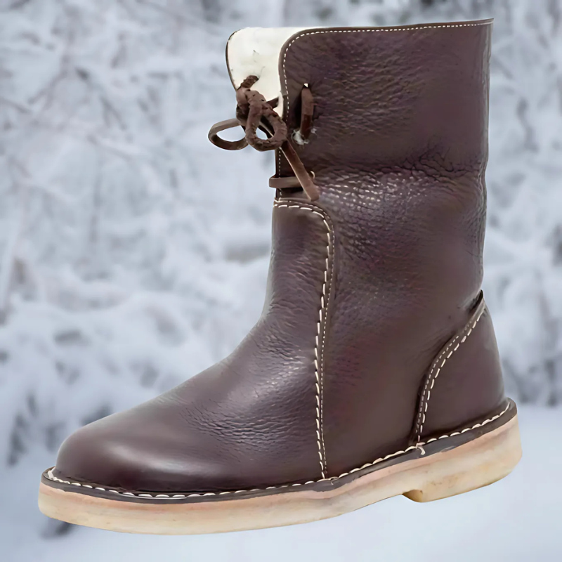Lore | Dames Warme Winterlaarzen Met Vetersluiting