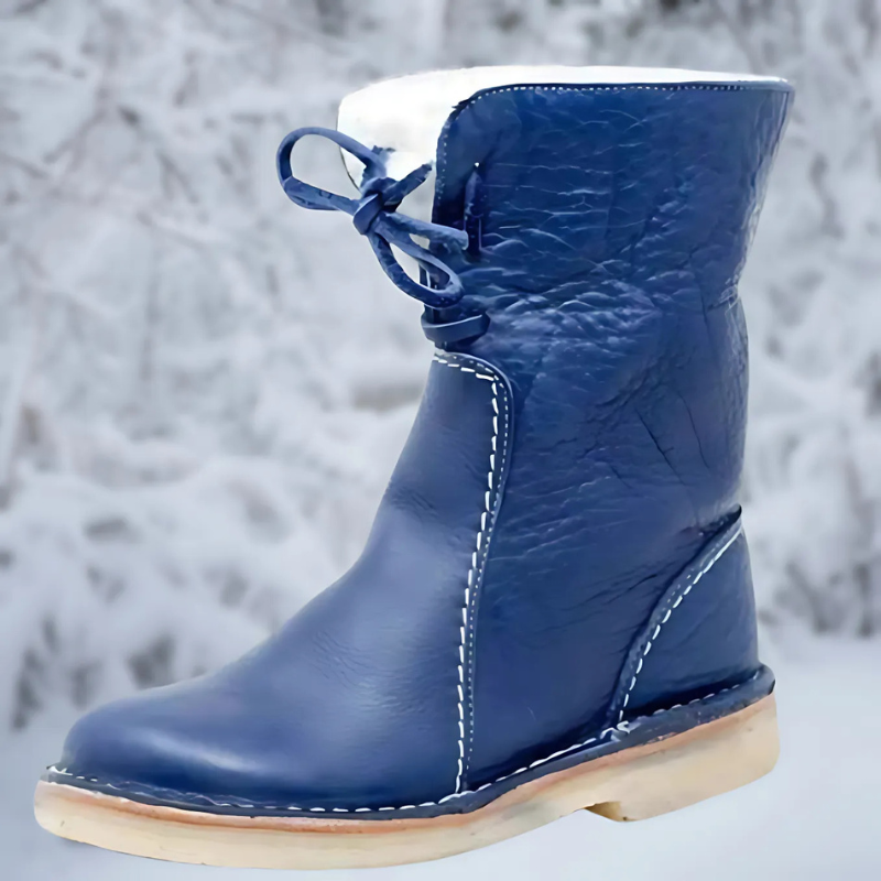 Lore | Dames Warme Winterlaarzen Met Vetersluiting