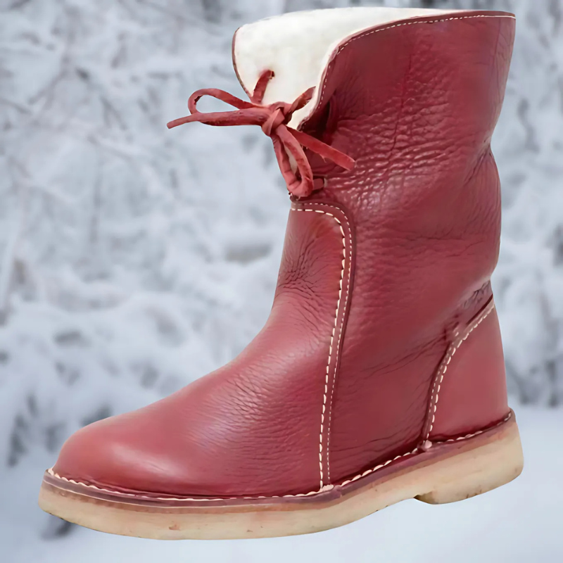 Lore | Dames Warme Winterlaarzen Met Vetersluiting