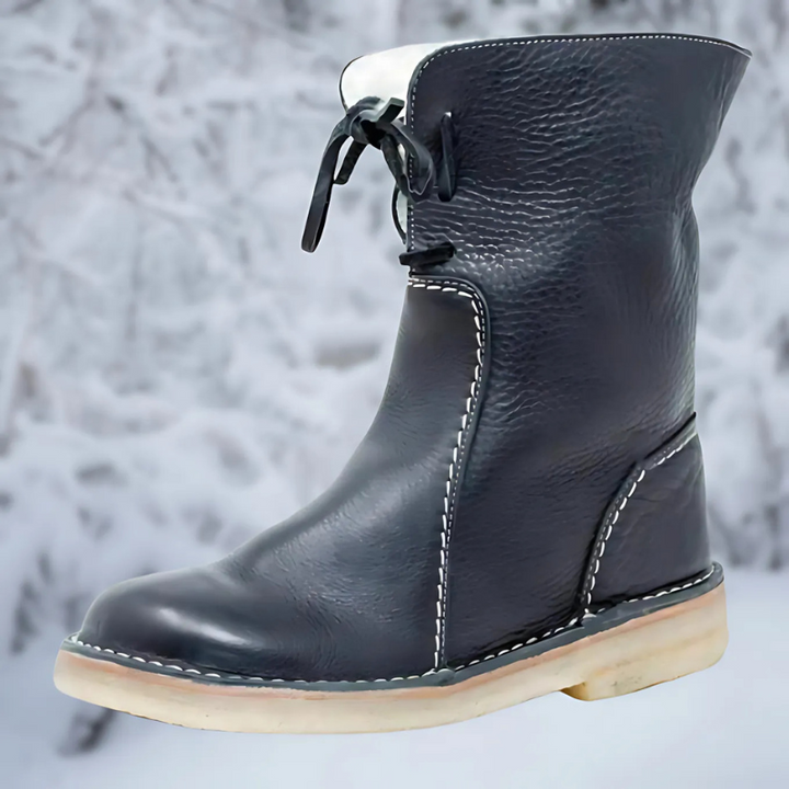 Lore | Dames Warme Winterlaarzen Met Vetersluiting