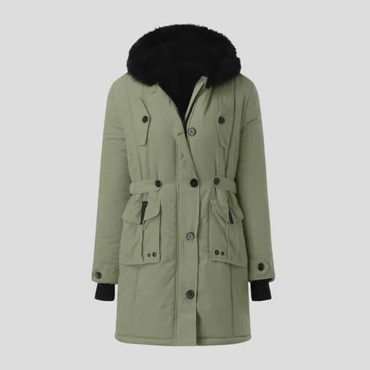Maud | Dames Winterparka Met Capuchon En Dubbele Knoopsluiting