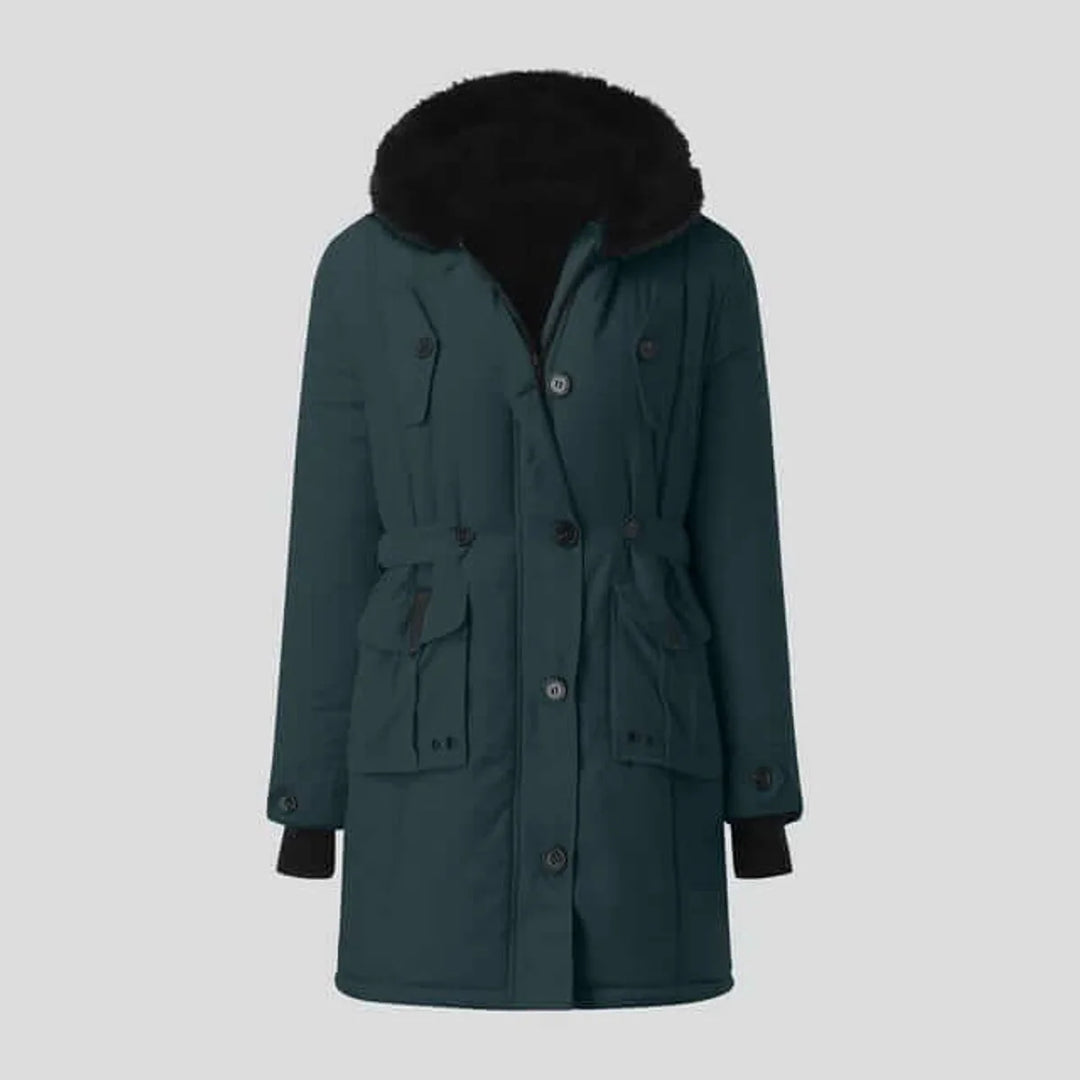 Maud | Dames Winterparka Met Capuchon En Dubbele Knoopsluiting