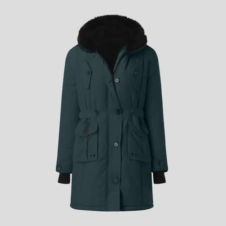 Maud | Dames Winterparka Met Capuchon En Dubbele Knoopsluiting