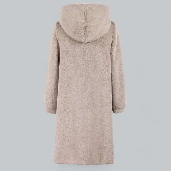 Mila | Dames Lange Winterjas Met Capuchon Van Imitatiebont