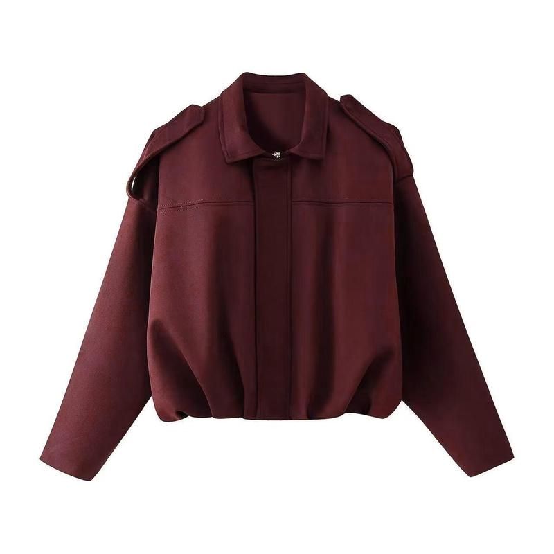 Rosalind | Dames Oversized Suède Bomberjack Met Ritssluiting