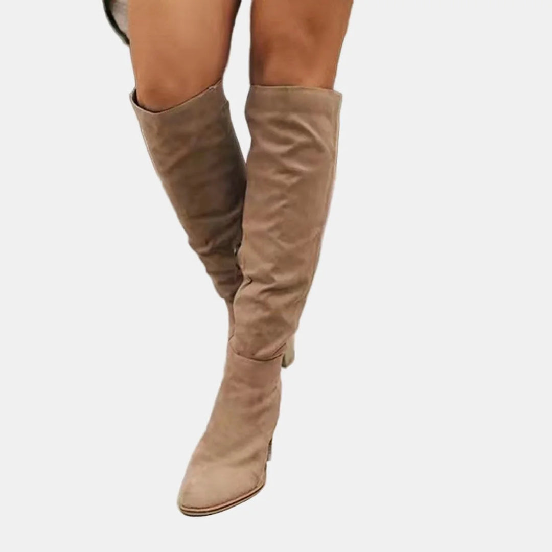 Saar | Dames Bruine Cowboylaarzen Met Blokhak