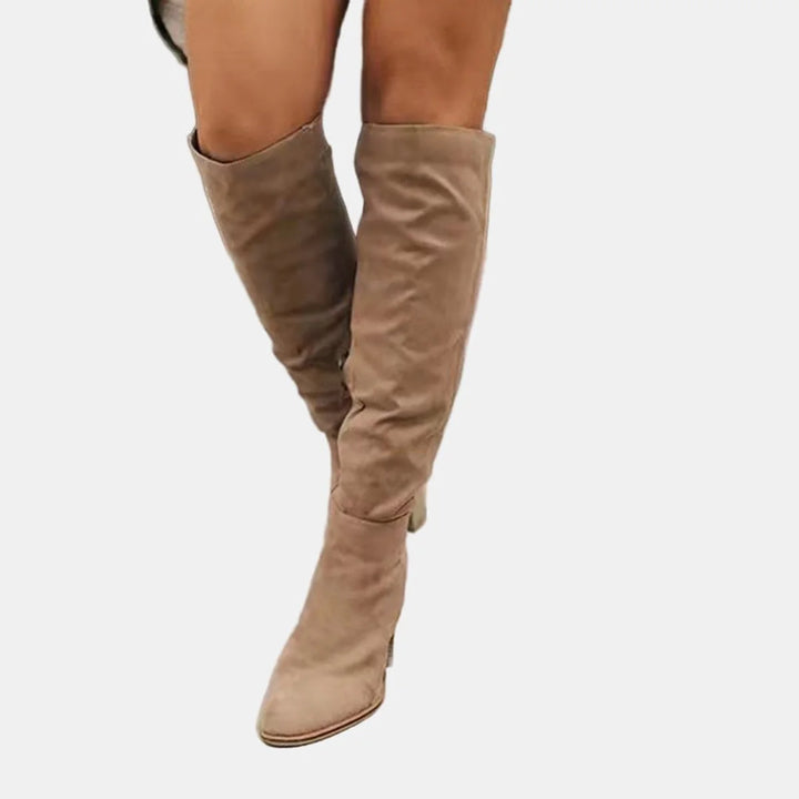 Saar | Dames Bruine Cowboylaarzen Met Blokhak