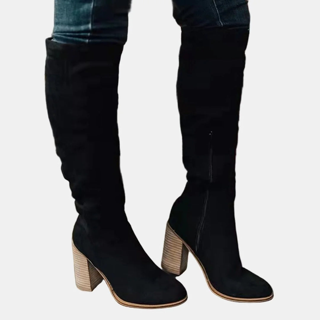 Saar | Dames Bruine Cowboylaarzen Met Blokhak