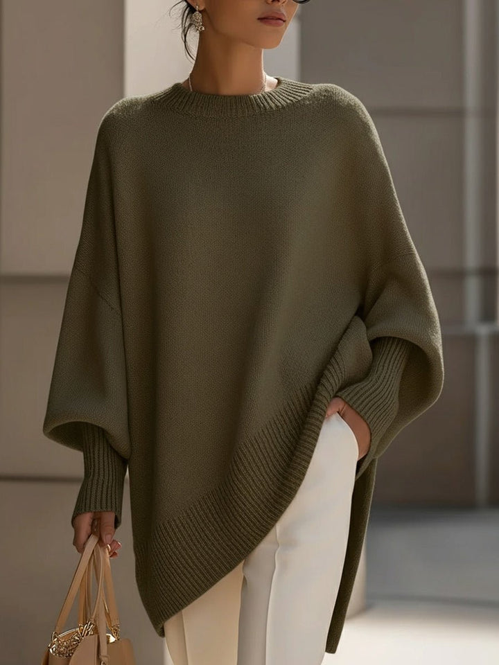 Saga | Dames Comfortabele Oversized Asymmetrische Trui