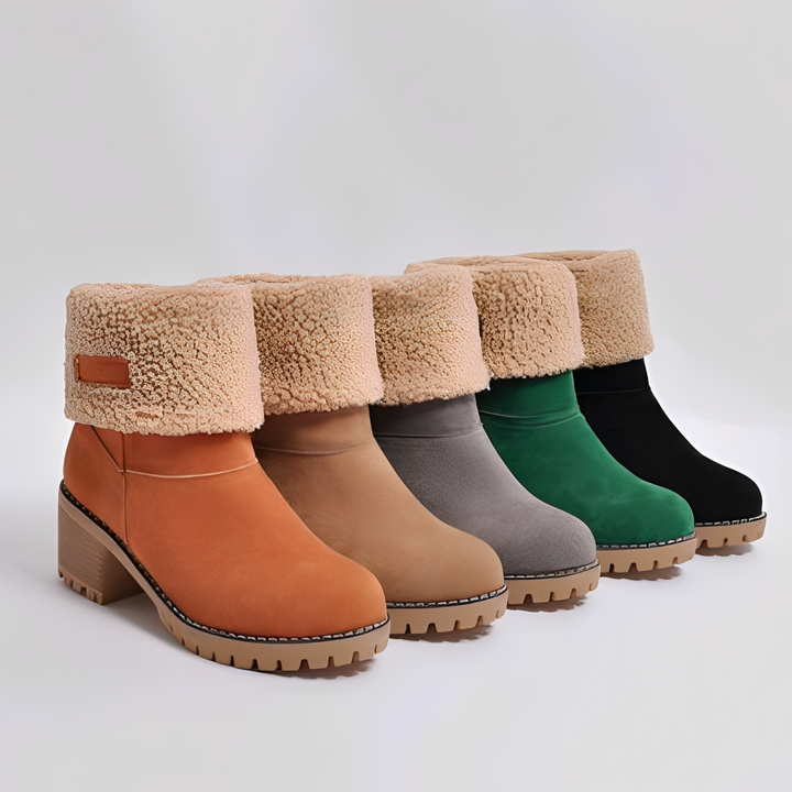 Saga | Dames Suède Winterlaarzen Met Antislipzool