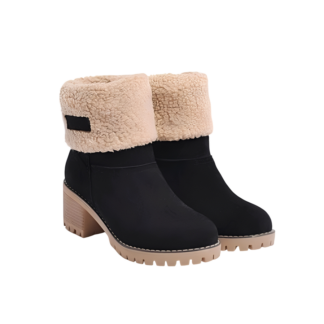Saga | Dames Suède Winterlaarzen Met Antislipzool