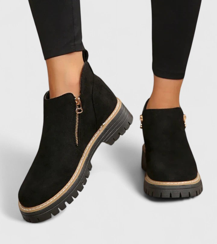 Saskia | Dames Comfortabele Laarzen Met Dikke Zool