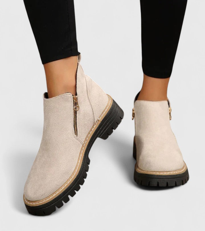 Saskia | Dames Comfortabele Laarzen Met Dikke Zool