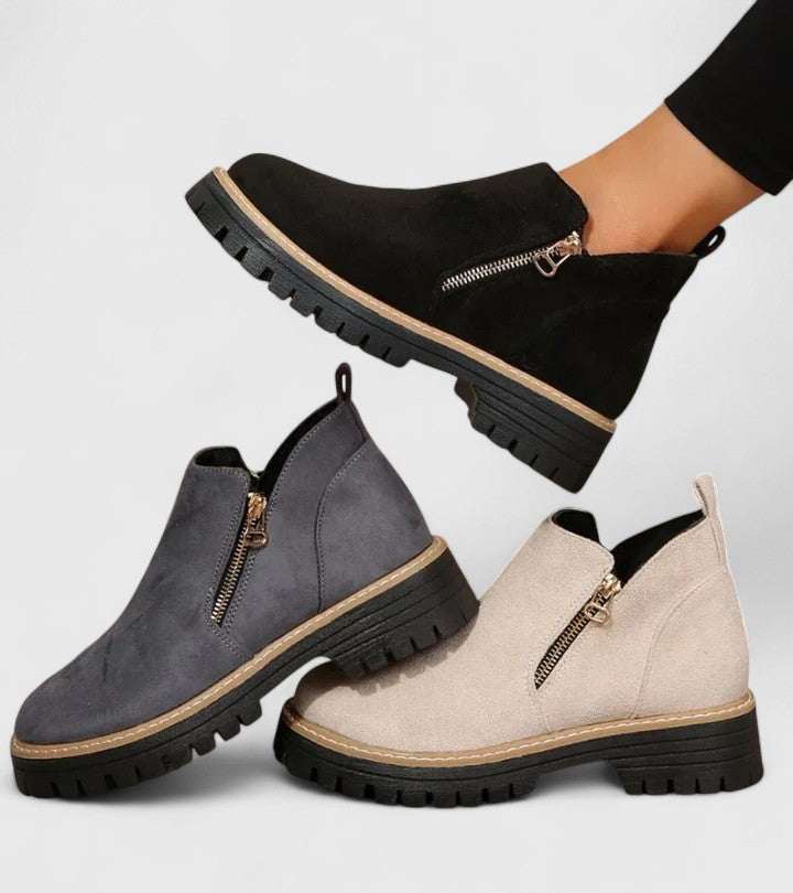 Saskia | Dames Comfortabele Laarzen Met Dikke Zool