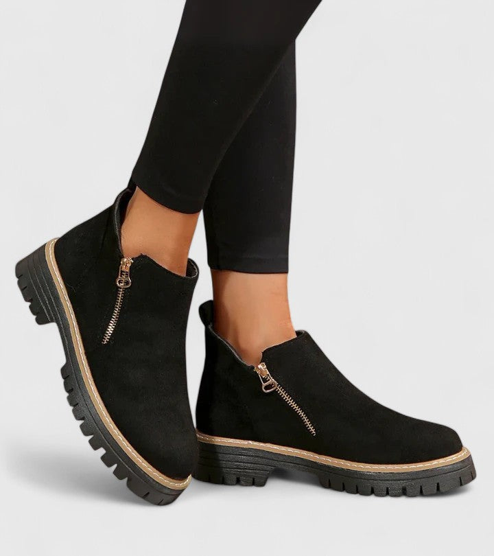 Saskia | Dames Comfortabele Laarzen Met Dikke Zool