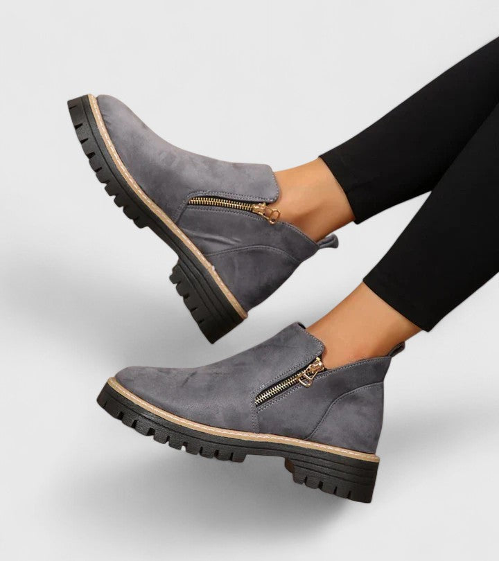 Saskia | Dames Comfortabele Laarzen Met Dikke Zool
