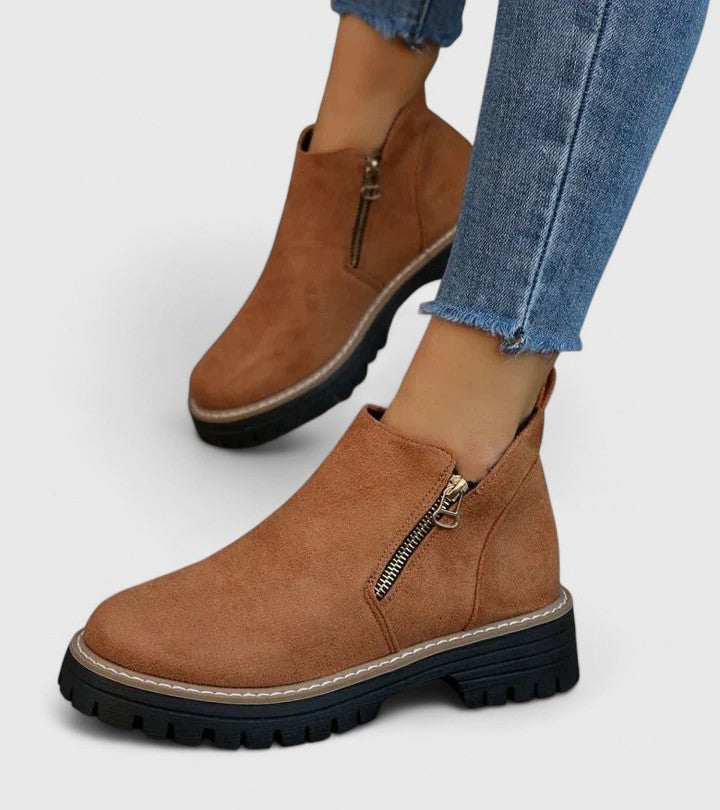 Saskia | Dames Comfortabele Laarzen Met Dikke Zool