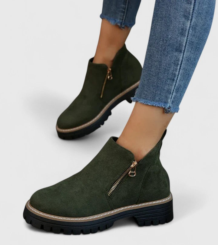Saskia | Dames Comfortabele Laarzen Met Dikke Zool