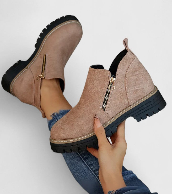 Saskia | Dames Comfortabele Laarzen Met Dikke Zool