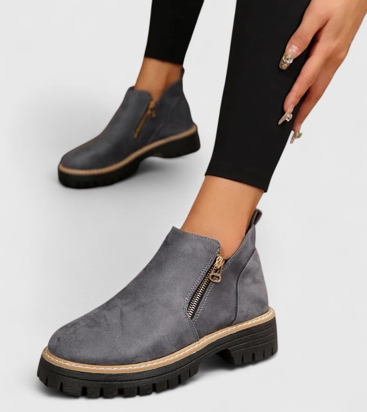 Saskia | Dames Comfortabele Laarzen Met Dikke Zool